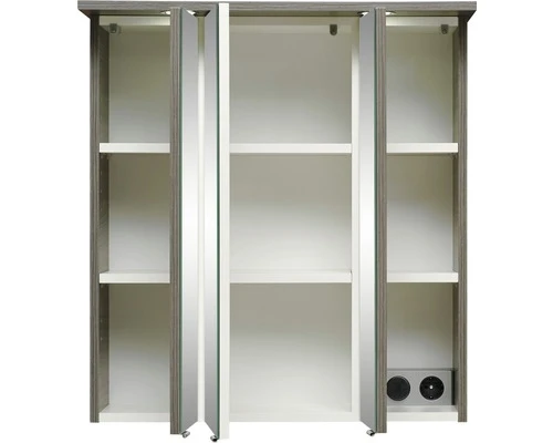 PELIPAL Spiegelkast Heidelberg Met LED Verlichting 65 Cm Sangallo Grijs 7 PELIPAL Spiegelkast Heidelberg Met LED Verlichting 65 Cm Sangallo Grijs - Afbeelding 5