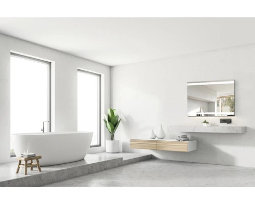 LED Lichtspiegel Silver Boulevard 50x70 Cm 4 LED Lichtspiegel Silver Boulevard 50x70 Cm - Afbeelding 2